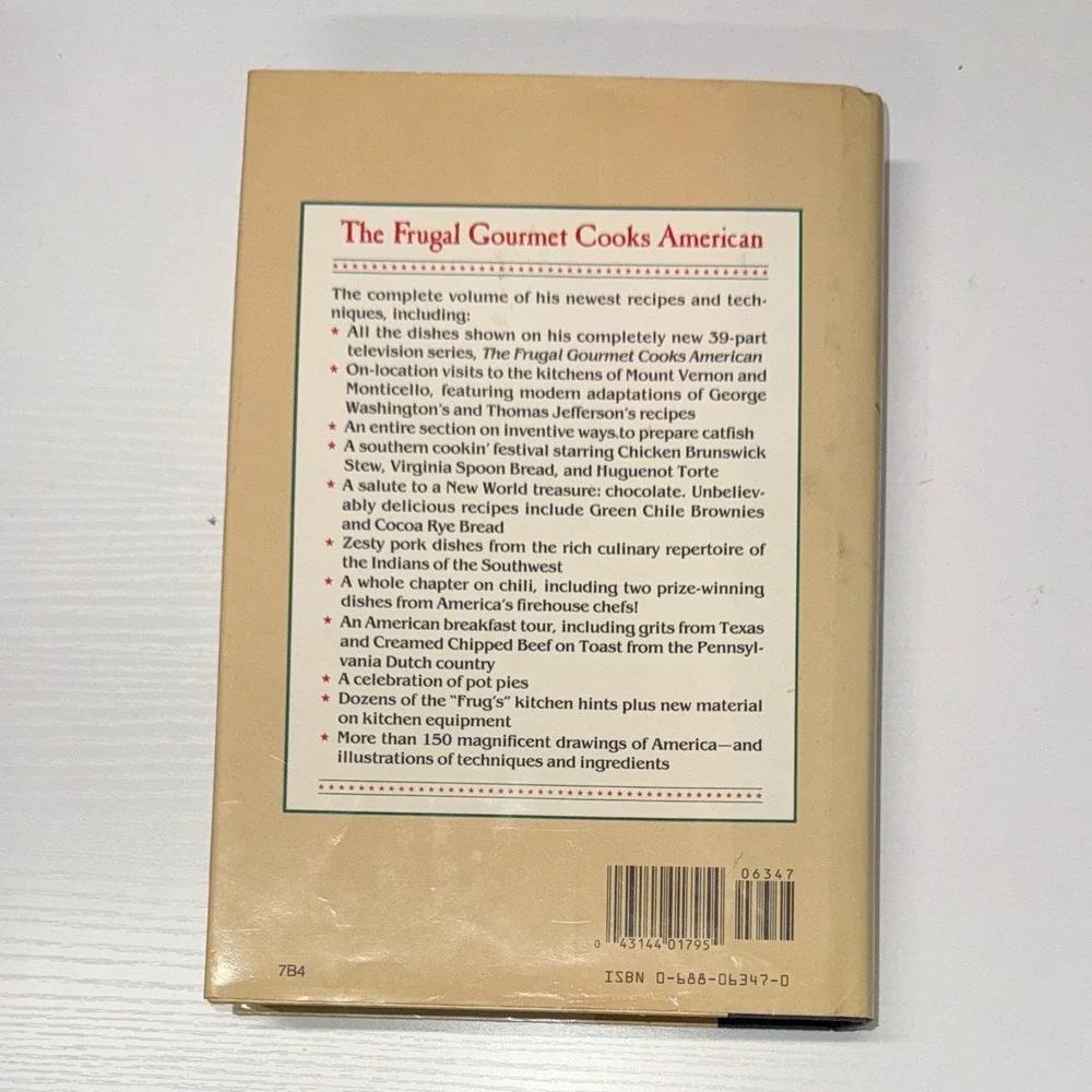 The Frugal Gourmet Cooks American by Jeff‎ Smith (1987,1st Edition Hardcover)